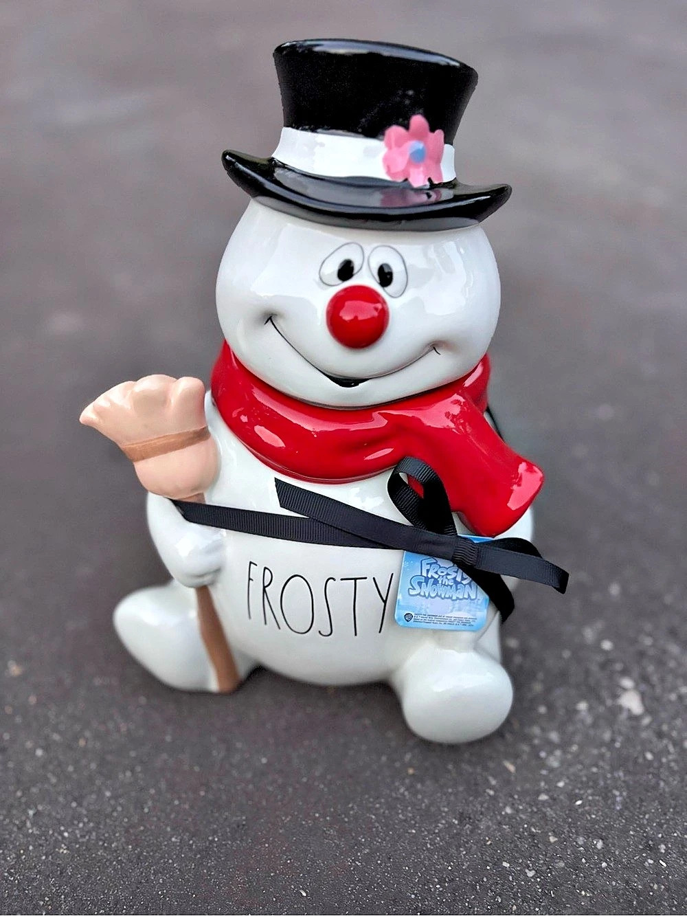 Rae Dunn Frosty the Snowman Figural Cookie Jar Canister
